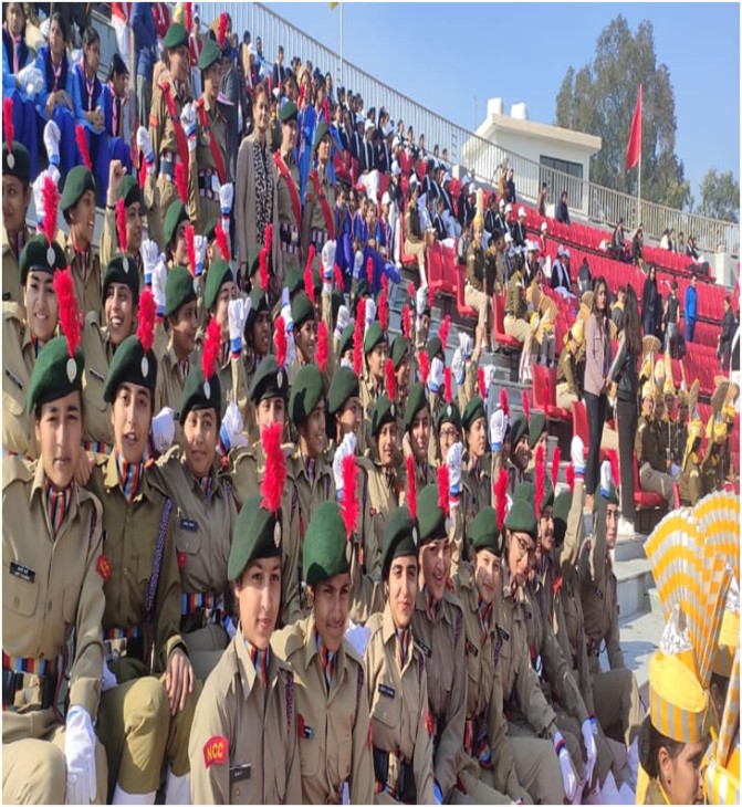 NCC Cadets Of GCW parade attended the local RDC in jammu
